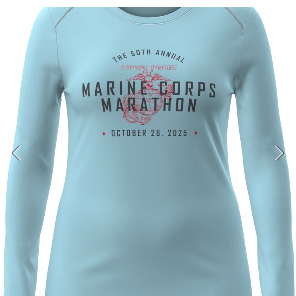 Marine Corps Marathon Women's Blue Top